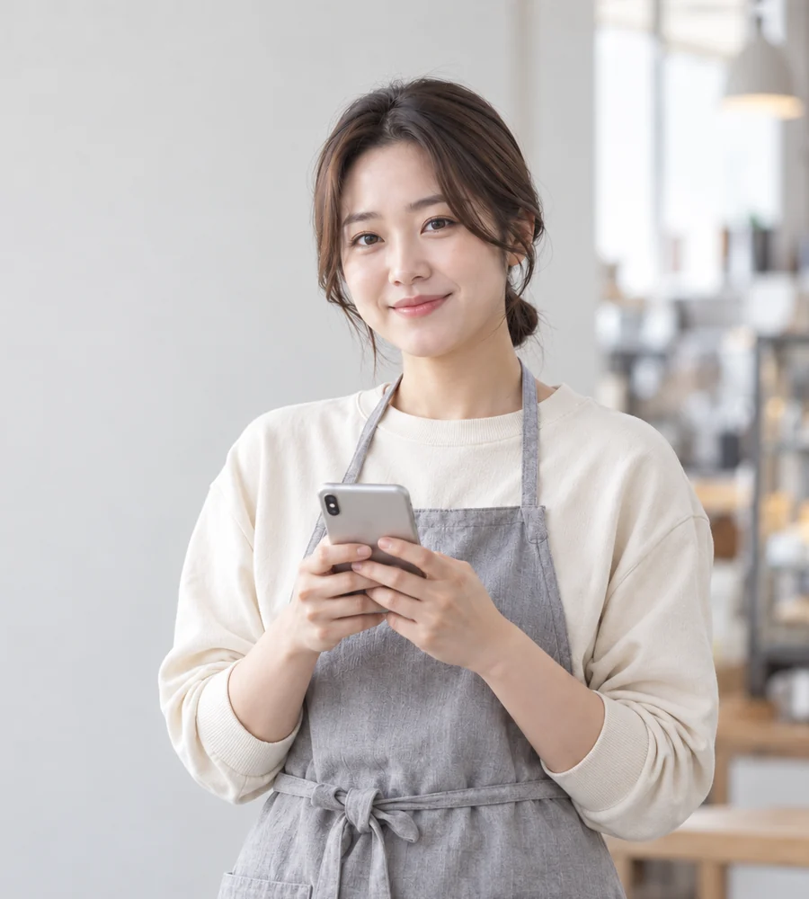 부산 서면 개인돈 대출 상담을 휴대전화로 안내받는 고객